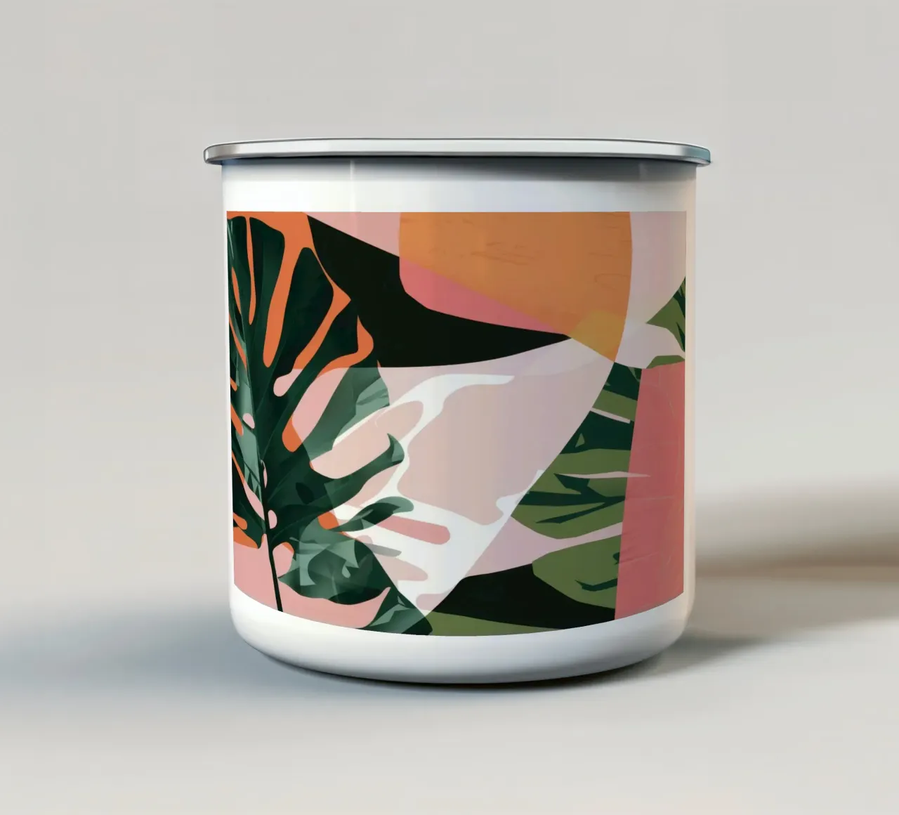 Forma Monstera Astratto tazza in smalto da Obs Canvas
