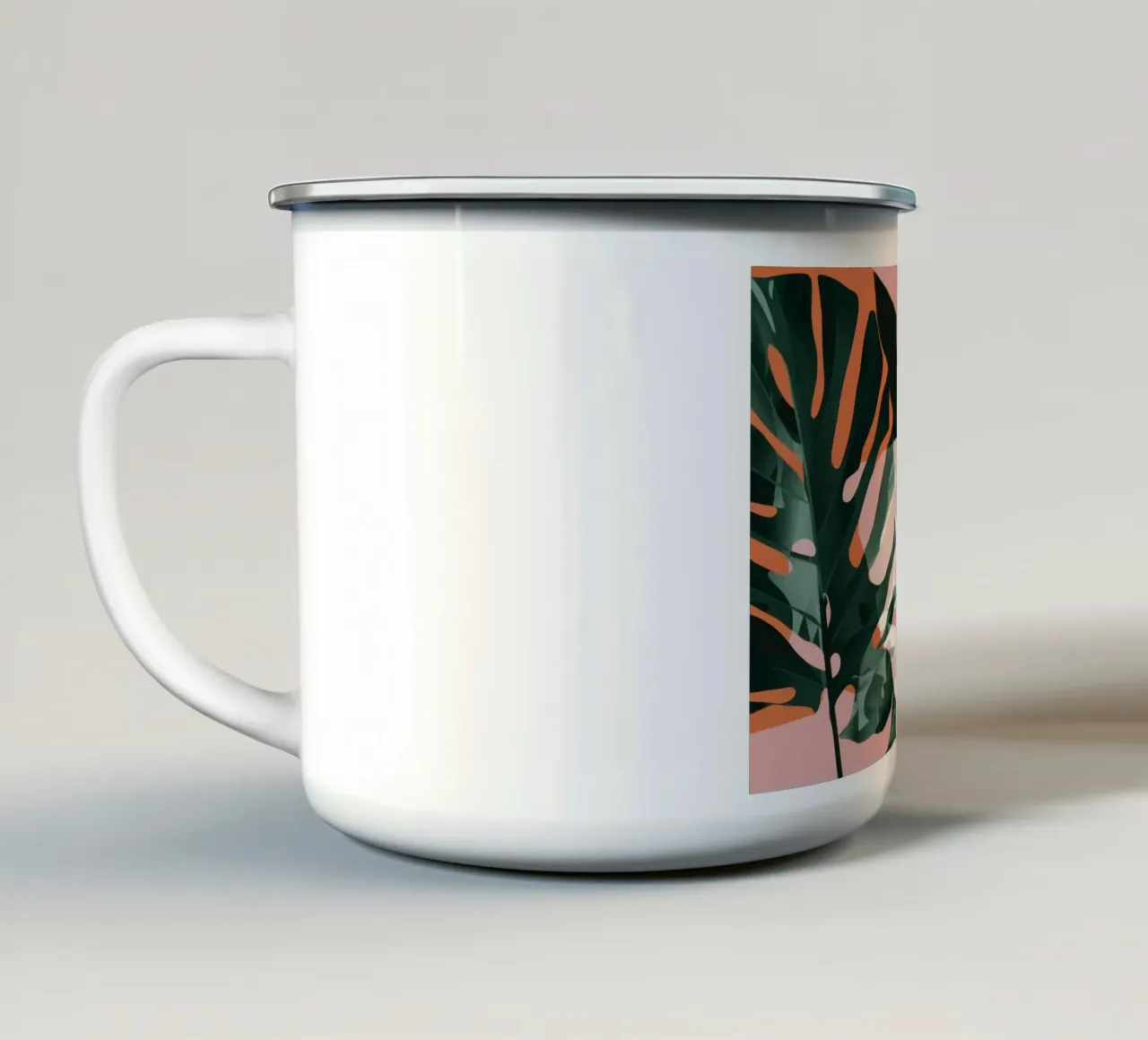 Forma Monstera Astratto tazza in smalto da Obs Canvas
