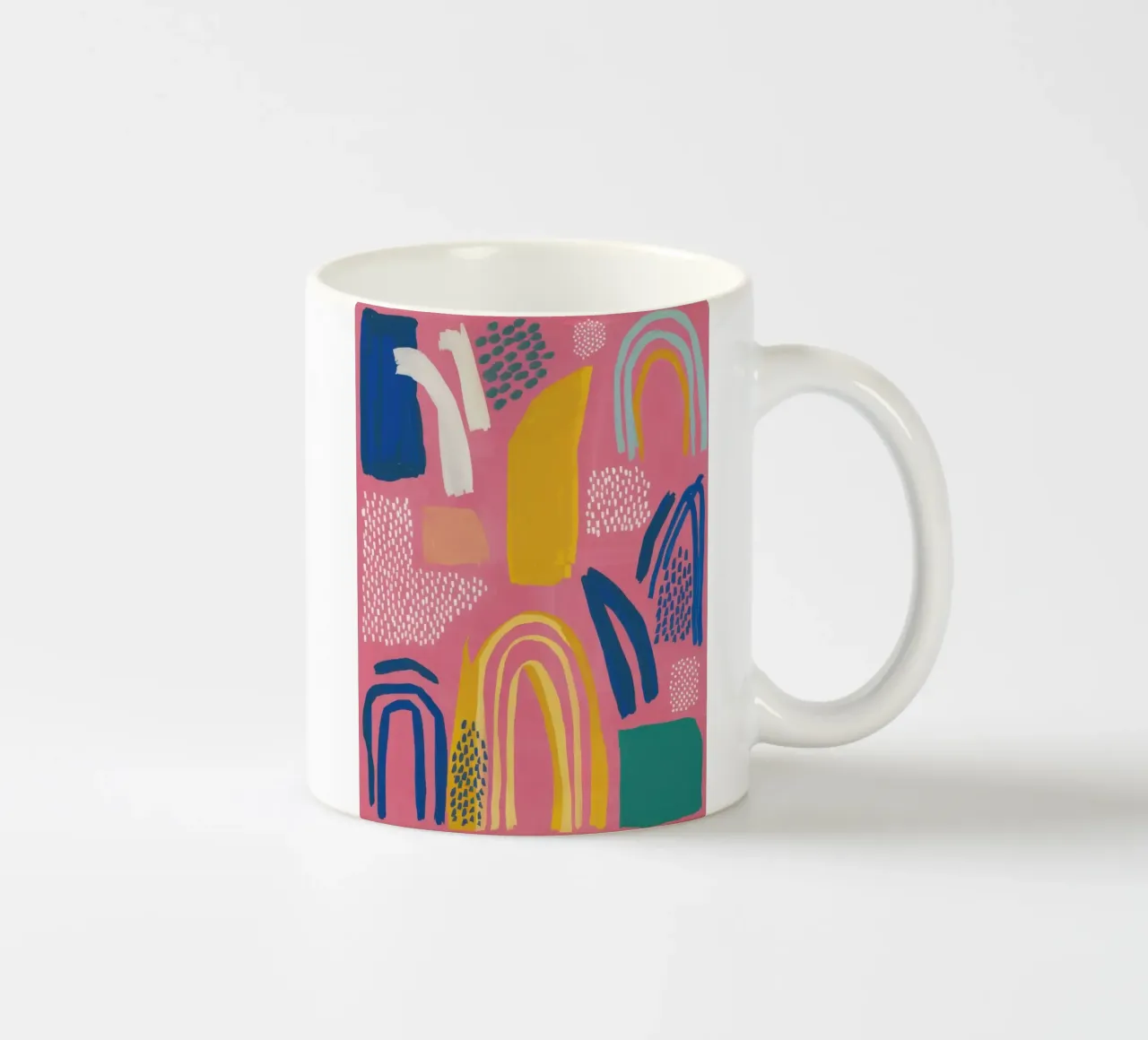 Speelse boog abstract keramische mok van Thistle Bloom