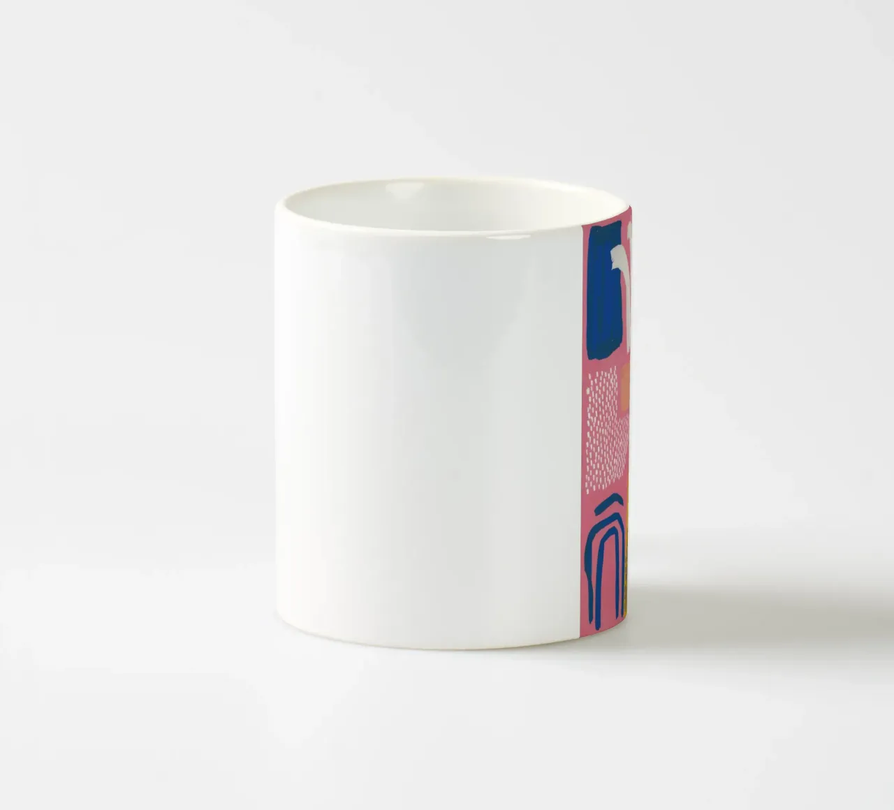Speelse boog abstract keramische mok van Thistle Bloom