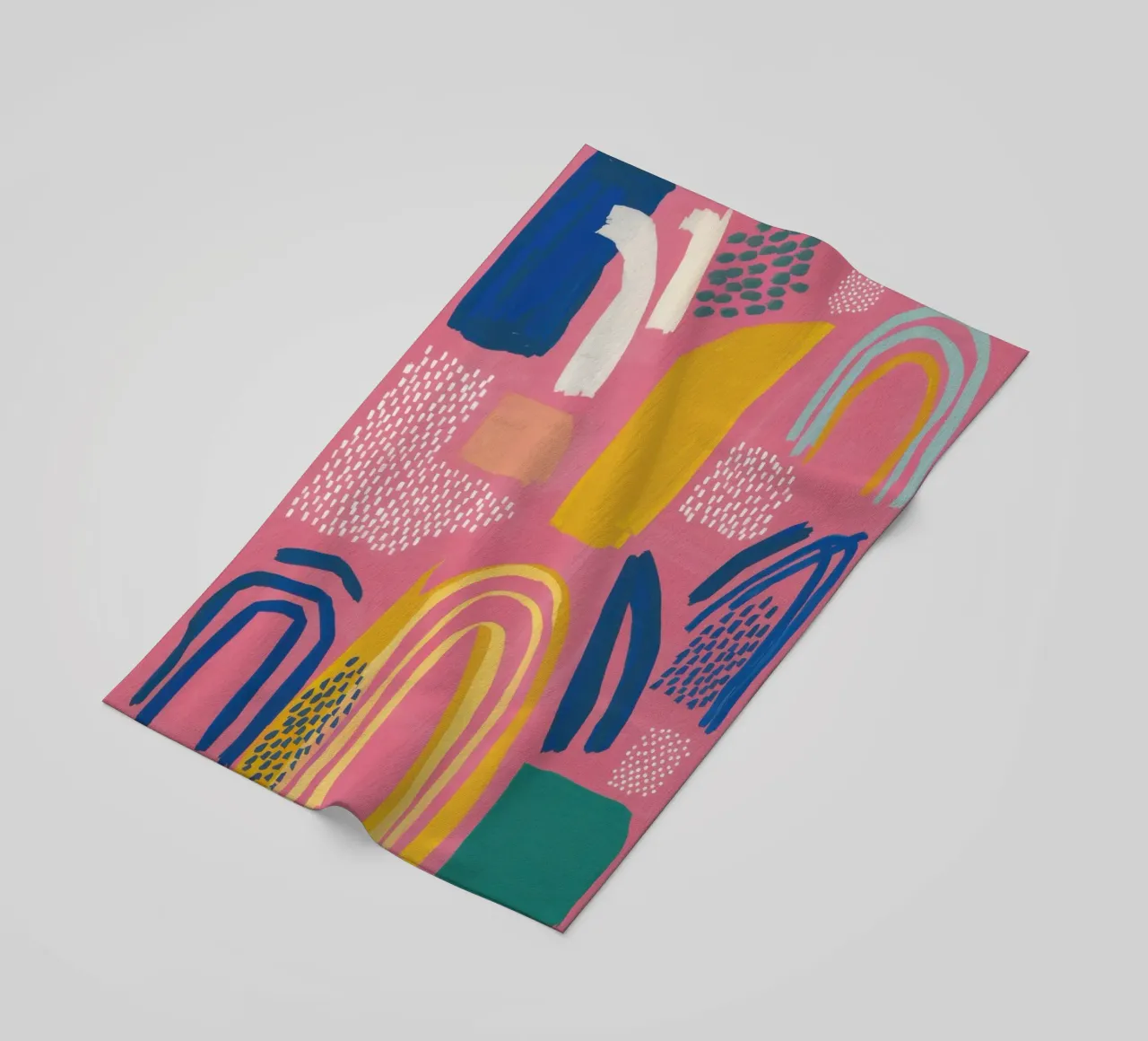 Speelse boog abstract strandhanddoek van Thistle Bloom