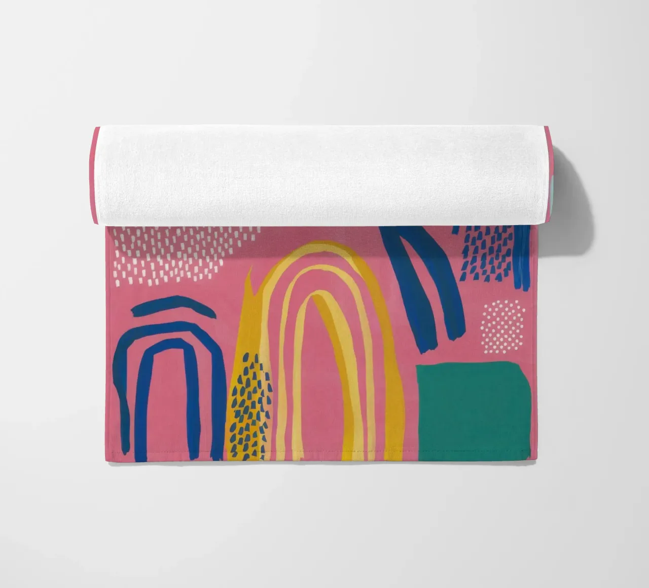 Speelse boog abstract strandhanddoek van Thistle Bloom