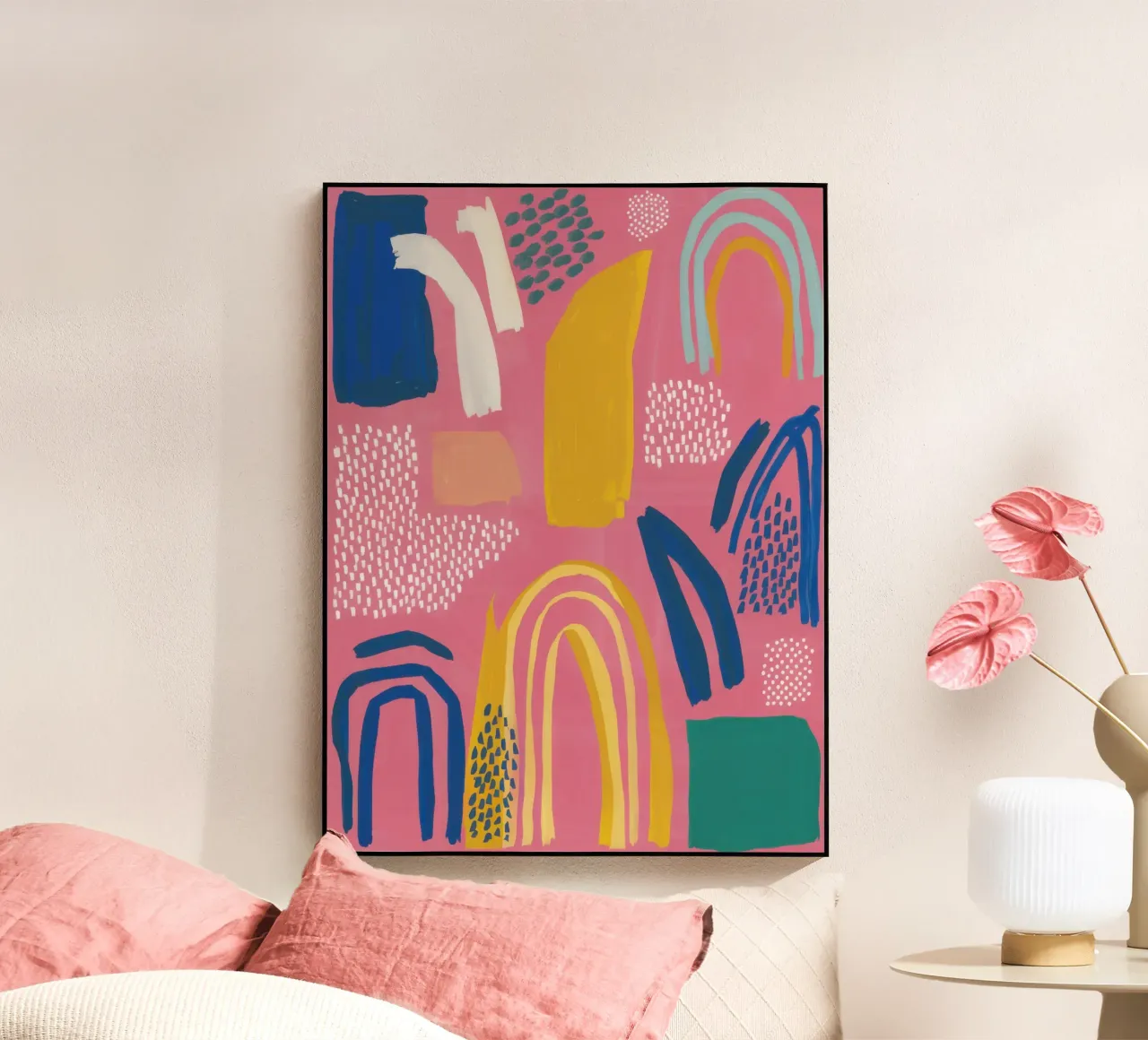 Speelse boog abstract acryl van Thistle Bloom