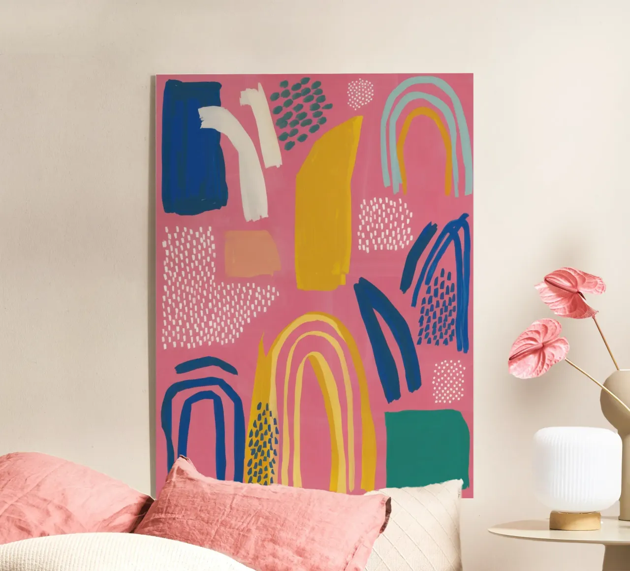 Speelse boog abstract acryl van Thistle Bloom
