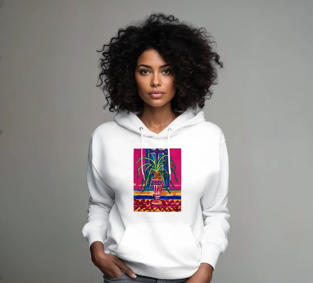 Topfpflanze Stille Hoodie von Obs Canvas