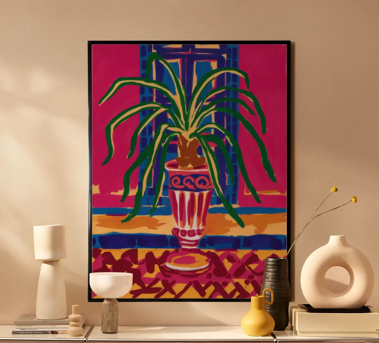 Pianta in vaso Immobile poster da Obs Canvas