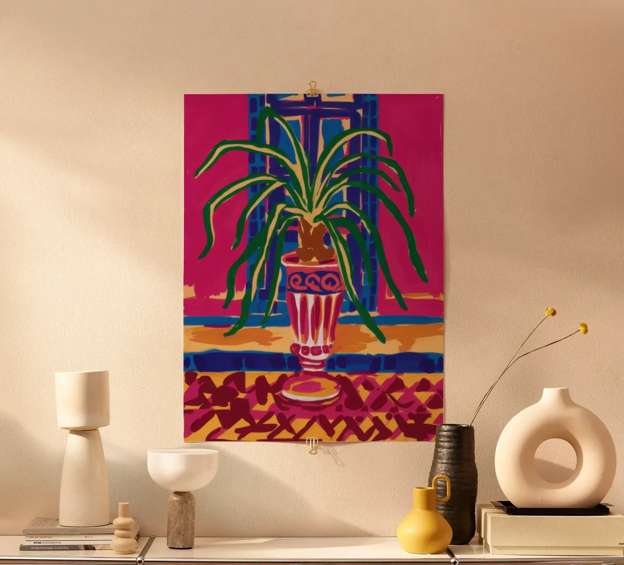 Pianta in vaso Immobile poster da Obs Canvas