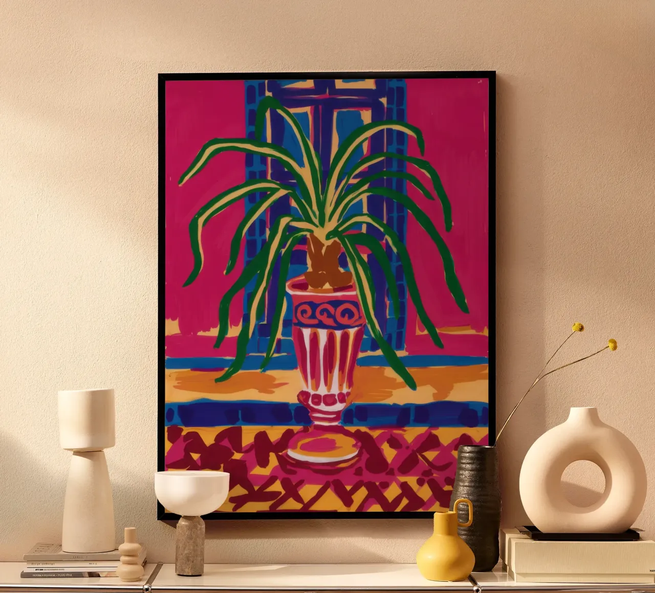 Pianta in vaso Immobile poster da Obs Canvas