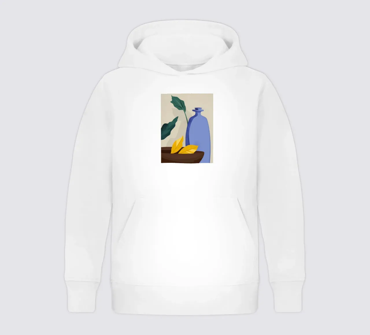 Minimalist vase Serenity kids hoodie by Thistle Bloom