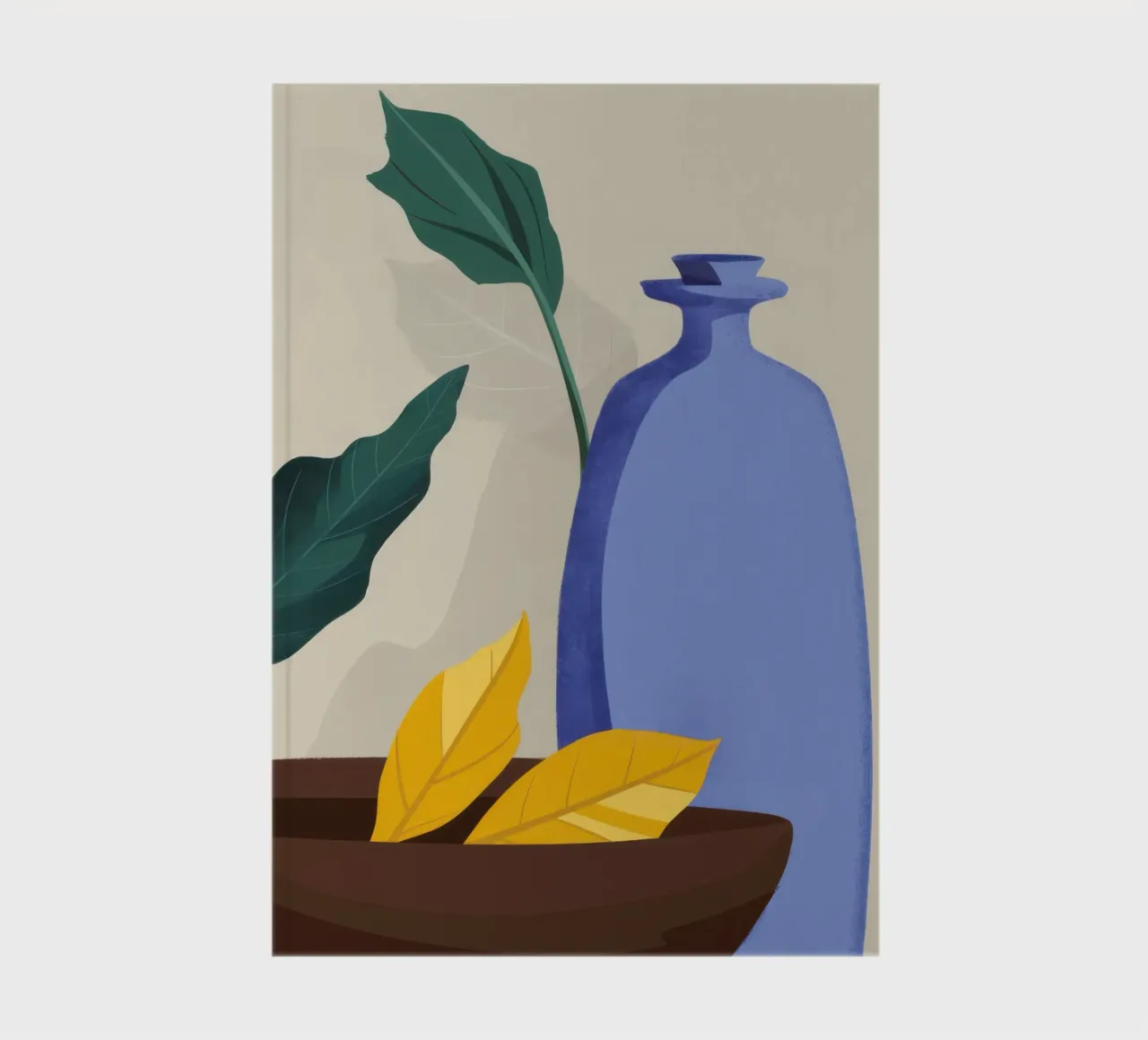 Minimalist vase Serenity notebook by Thistle Bloom