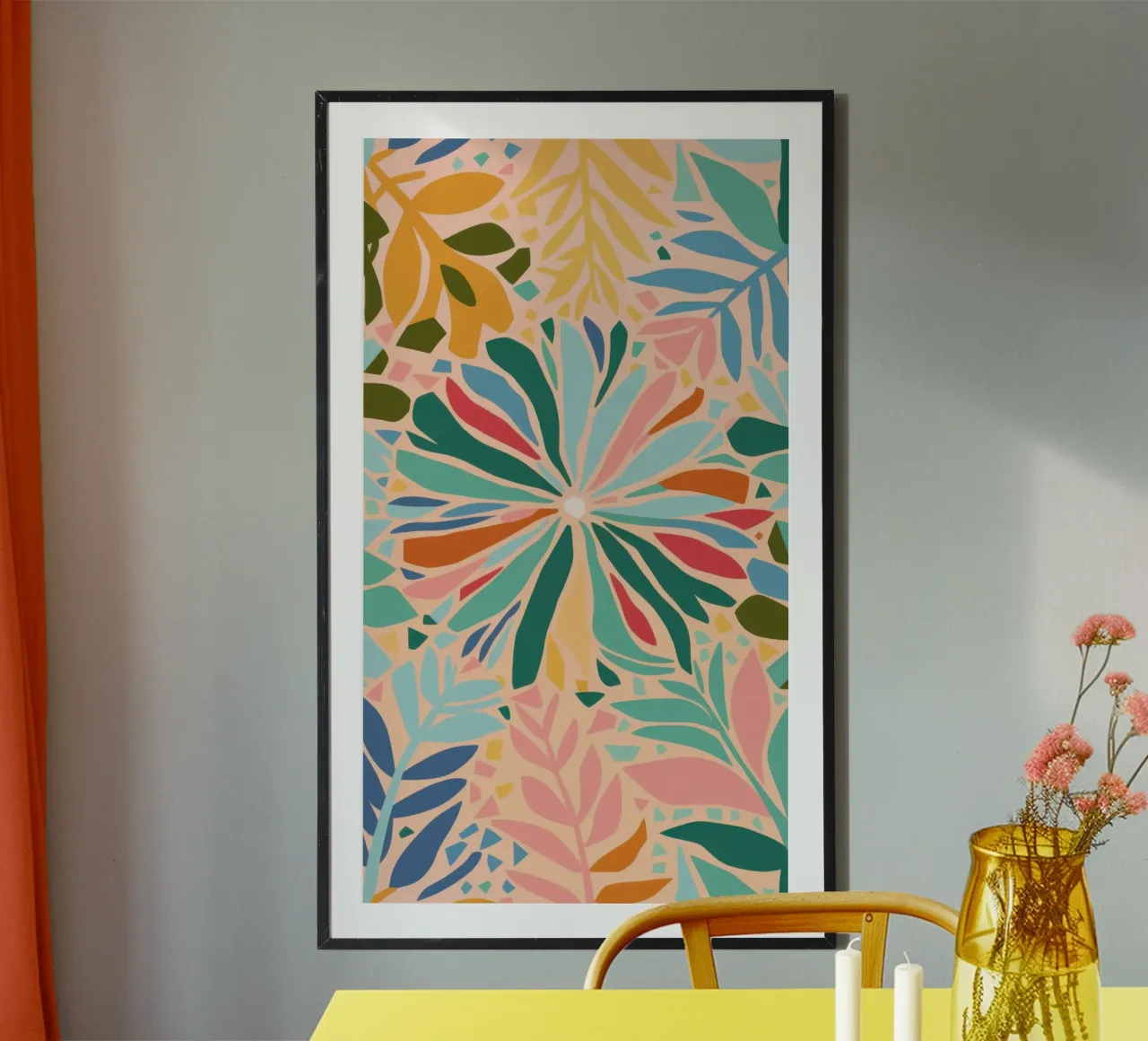 Gioiello simmetrico della giungla poster con telaio in plastica da Thistle Bloom