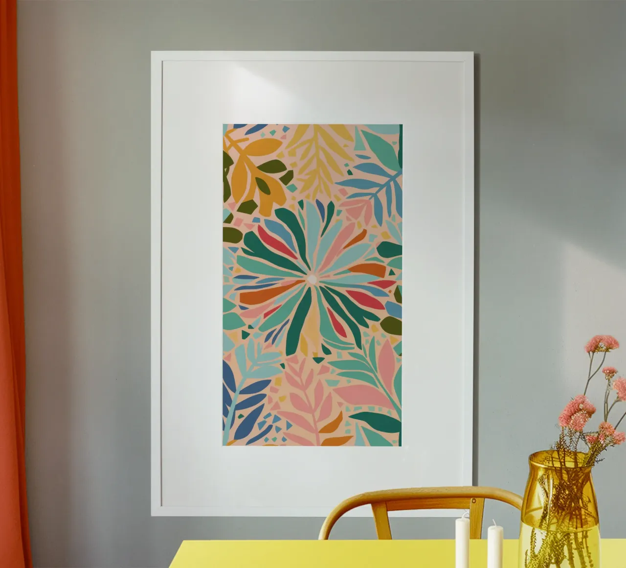 Gioiello simmetrico della giungla poster con telaio in plastica da Thistle Bloom