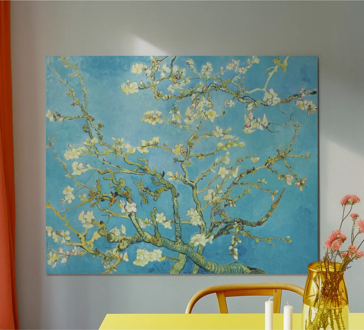 Mandorlo in fiore (1890) di Vincent van Gogh poster con telaio in alluminio da Art History