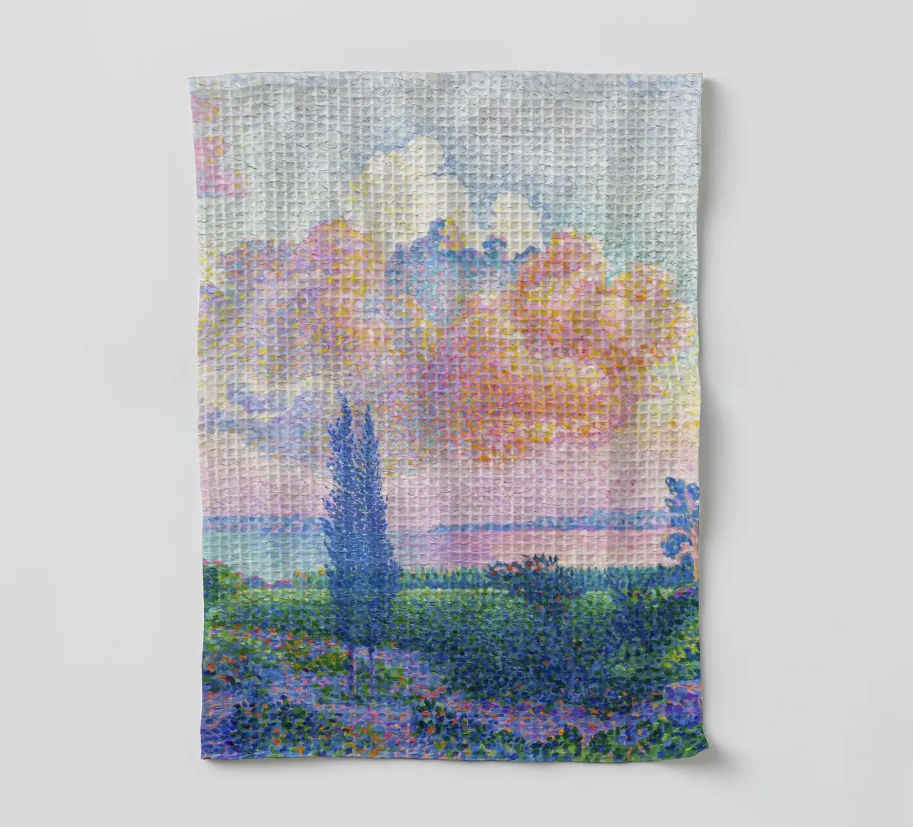 The Pink Cloud (1896) by Henri-Edmond Cross tea towel by Art History