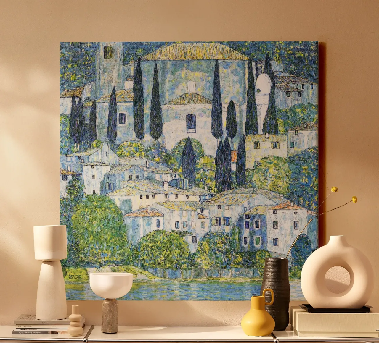 Chiesa di Cassone (1913) di Gustav Klimt tela con Cornice a cassetta da Gustav Klimt ART Prints