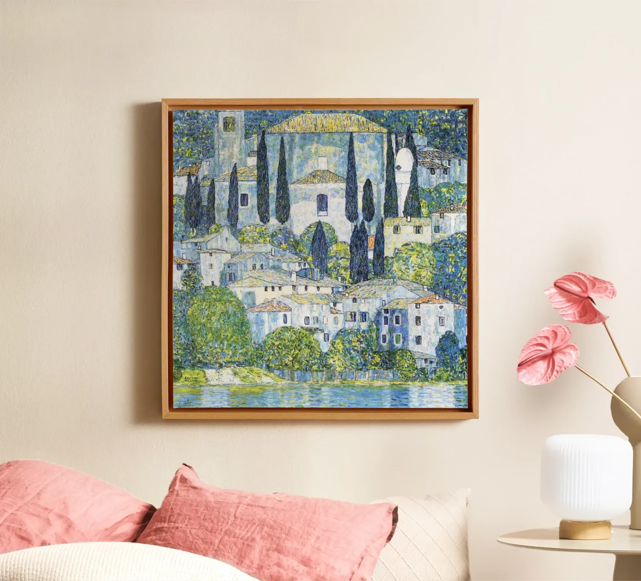 Chiesa di Cassone (1913) di Gustav Klimt tela con Cornice a cassetta da Classic Art Prints
