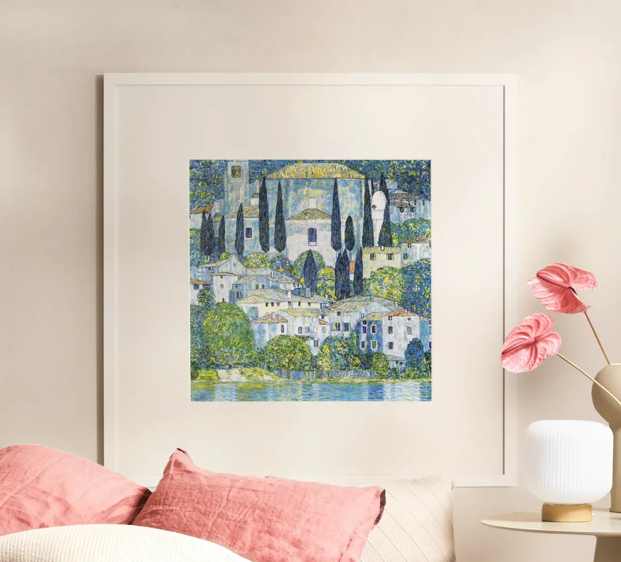 Chiesa di Cassone (1913) di Gustav Klimt poster con telaio in plastica da Classic Art Prints