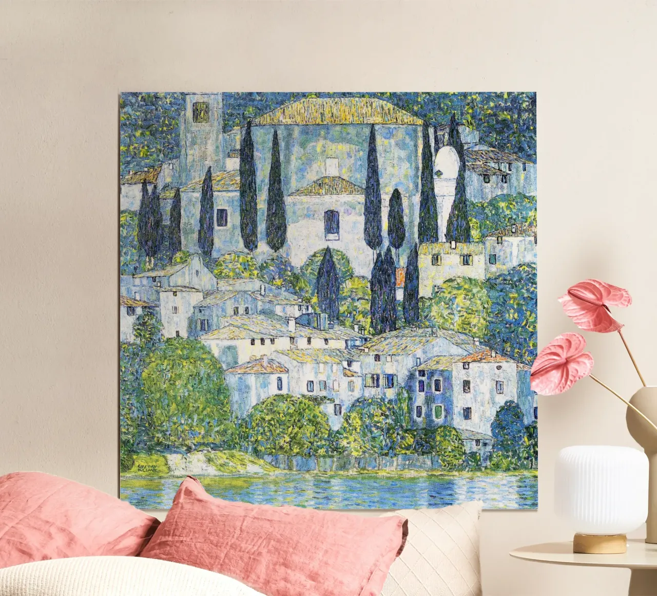 Chiesa di Cassone (1913) di Gustav Klimt poster con telaio in plastica da Classic Art Prints