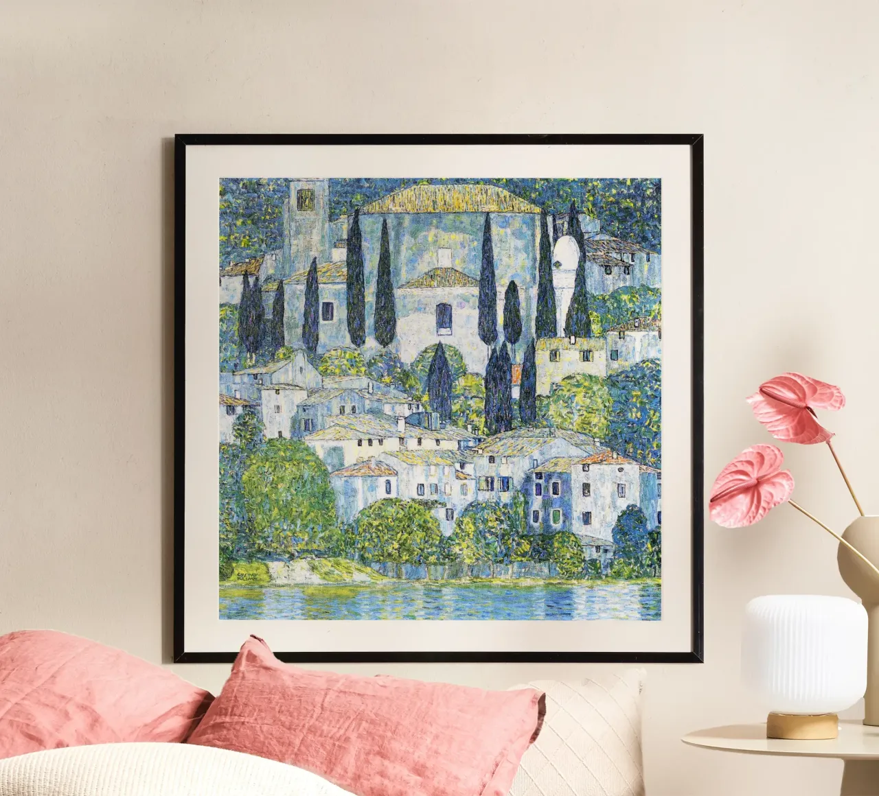 Chiesa di Cassone (1913) di Gustav Klimt poster con telaio in plastica da Classic Art Prints