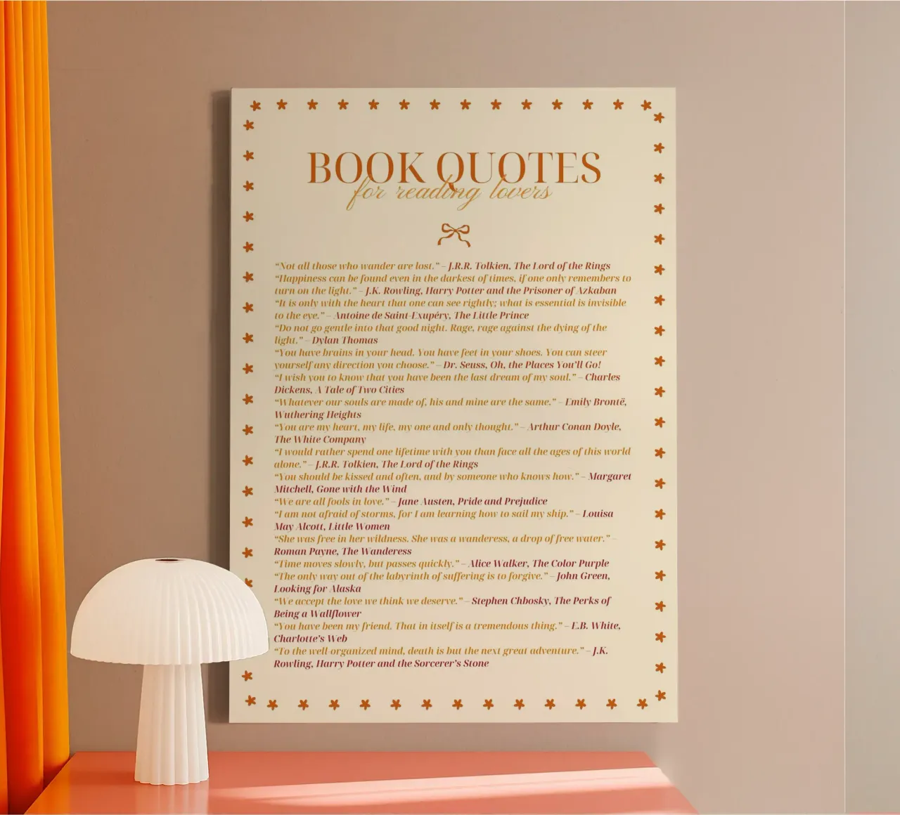Poster con citazioni classiche sui libri per gli amanti della lettura tela con Cornice a cassetta da vintagepod