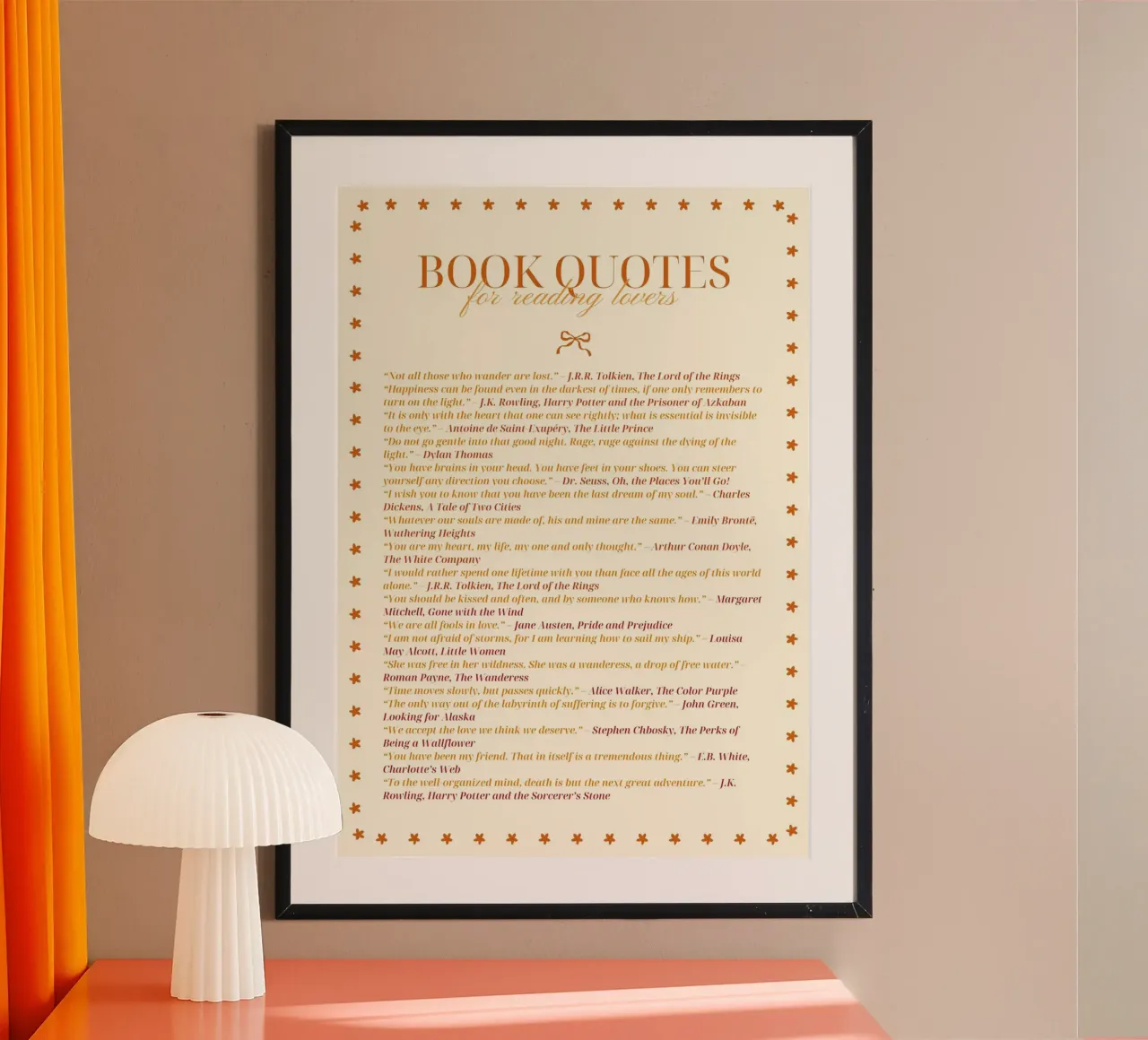 Poster con citazioni classiche sui libri per gli amanti della lettura poster con telaio in legno da vintagepod