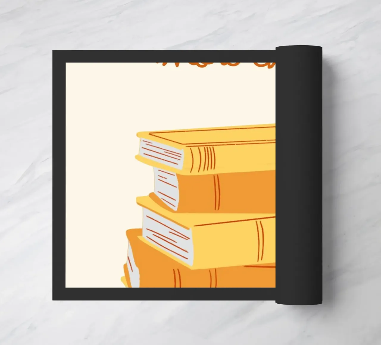 "Poster per l'impilaggio del libro "Solo un capitolo in più zerbino da vintagepod