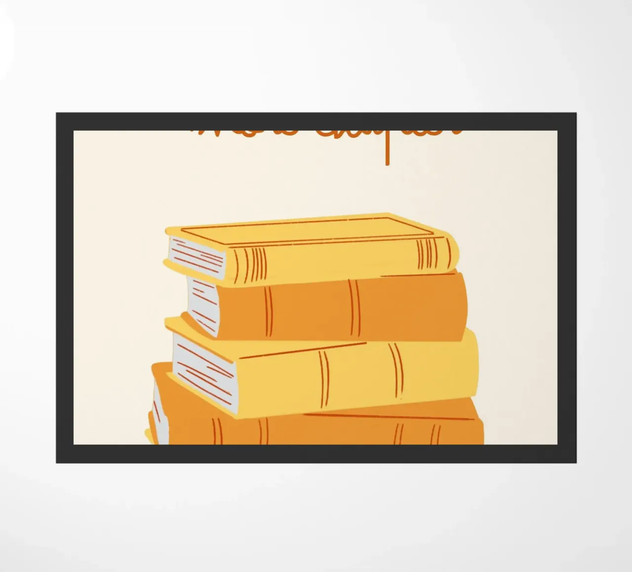"Poster per l'impilaggio del libro "Solo un capitolo in più zerbino da vintagepod