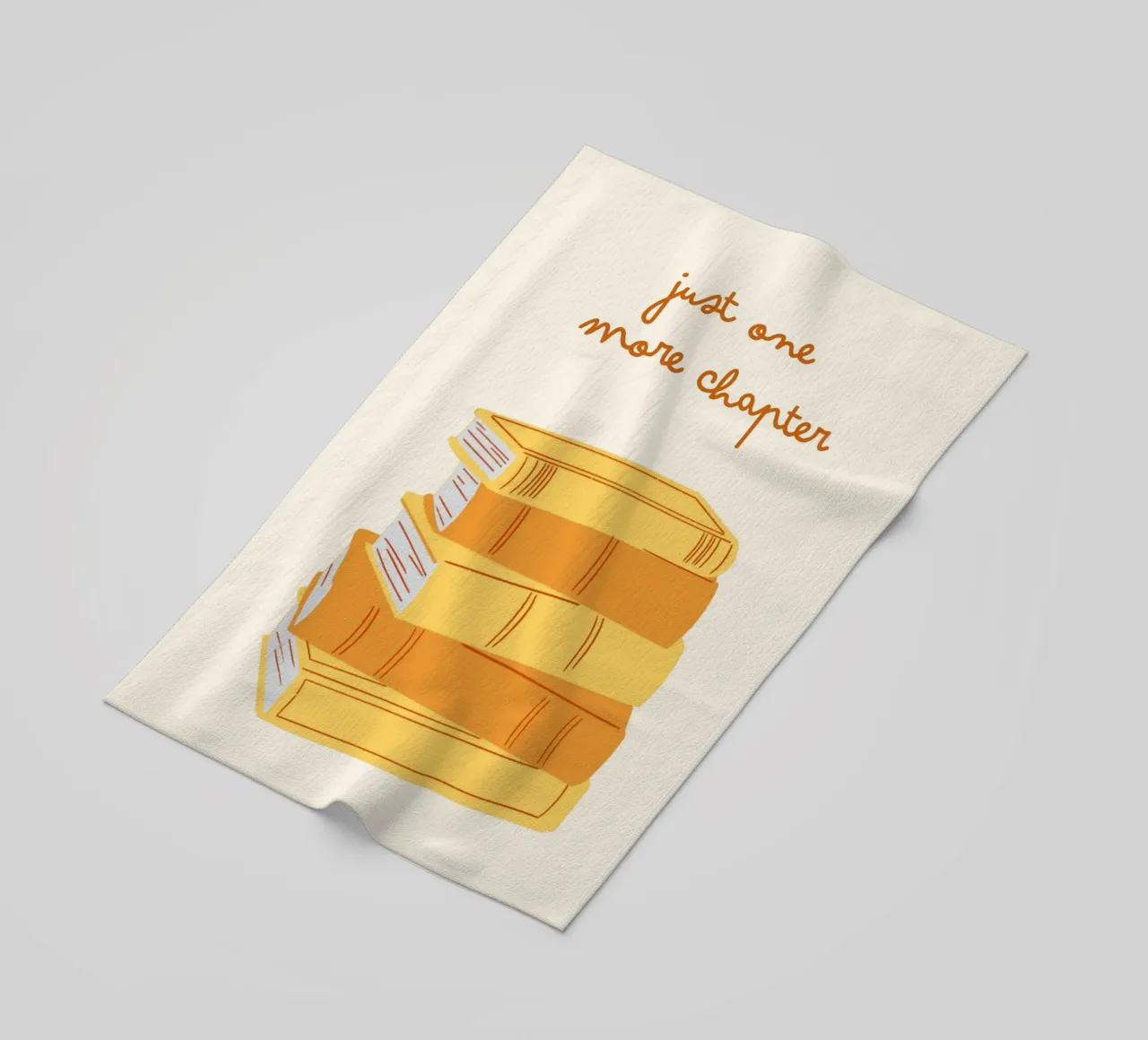 "Poster per l'impilaggio del libro "Solo un capitolo in più telo mare da vintagepod