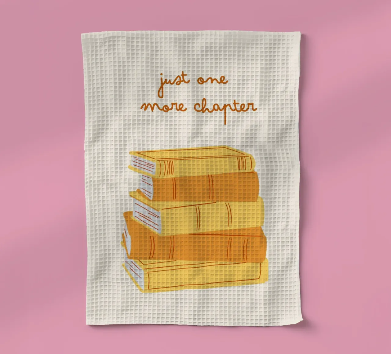 "Poster per l'impilaggio del libro "Solo un capitolo in più canovaccio da cucina da vintagepod