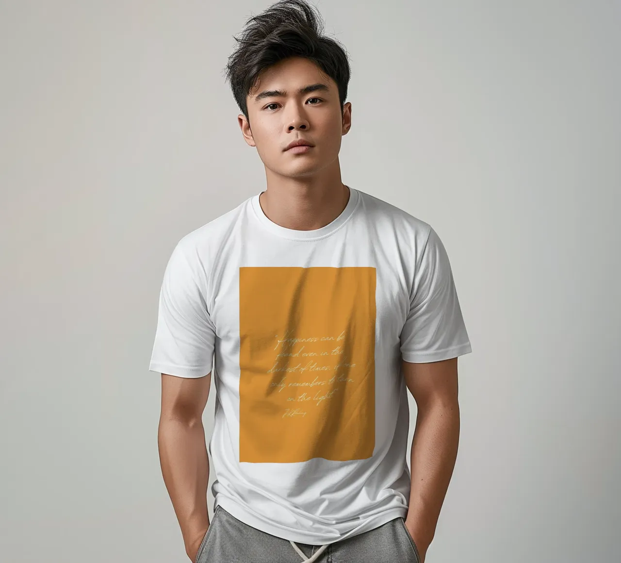 J.K. Rowling Zitat "Mach das Licht an" Poster T-Shirt von vintagepod