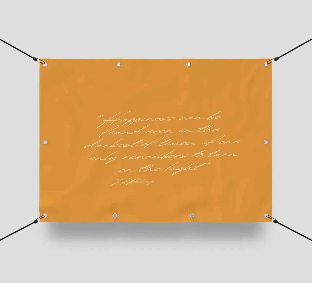 Poster "Accendi la luce" con citazione di J.K. Rowling telo in pvc da vintagepod