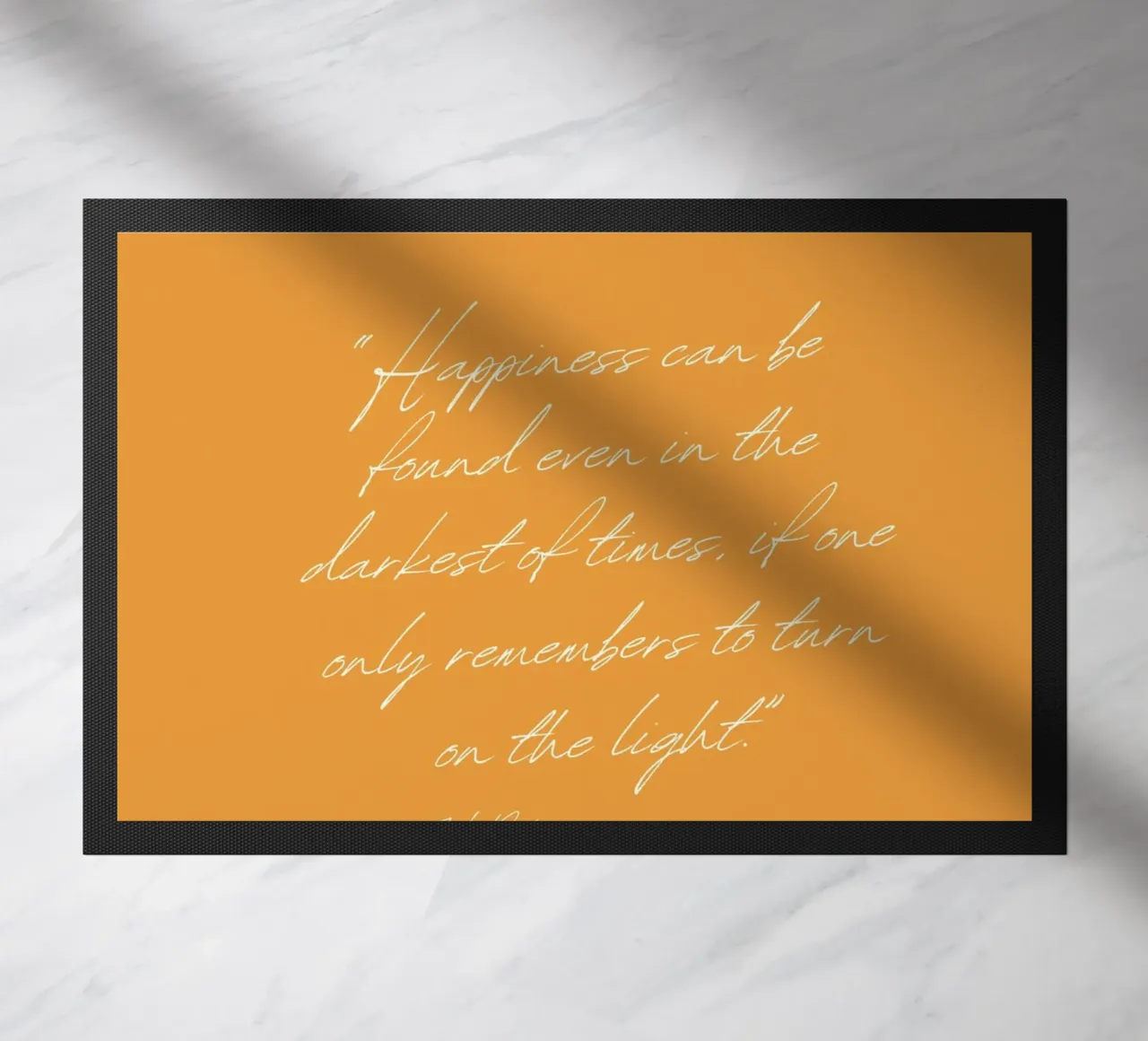 Poster "Accendi la luce" con citazione di J.K. Rowling zerbino da vintagepod