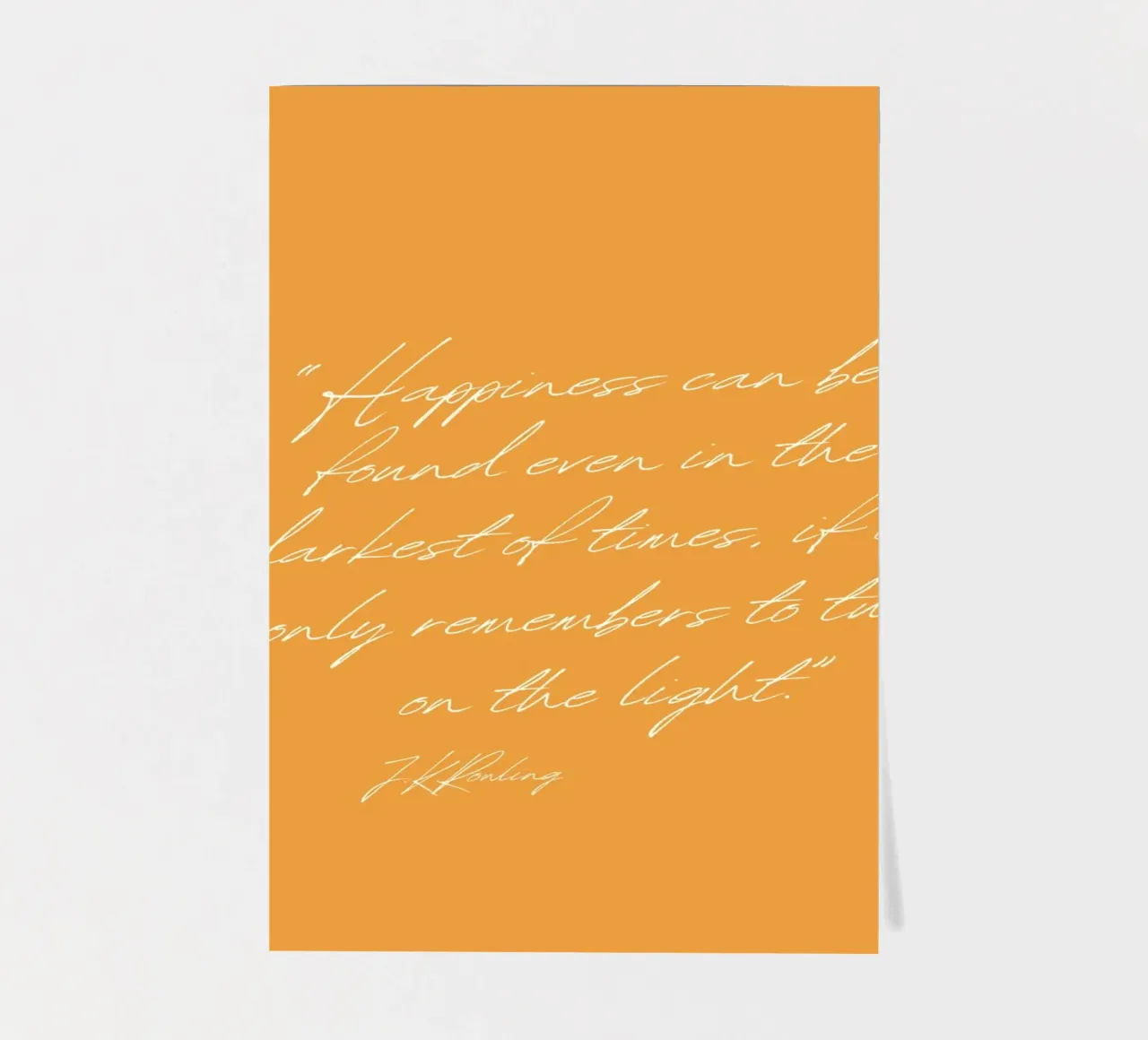 J.K. Rowling Zitat "Mach das Licht an" Poster Stickerbogen von vintagepod