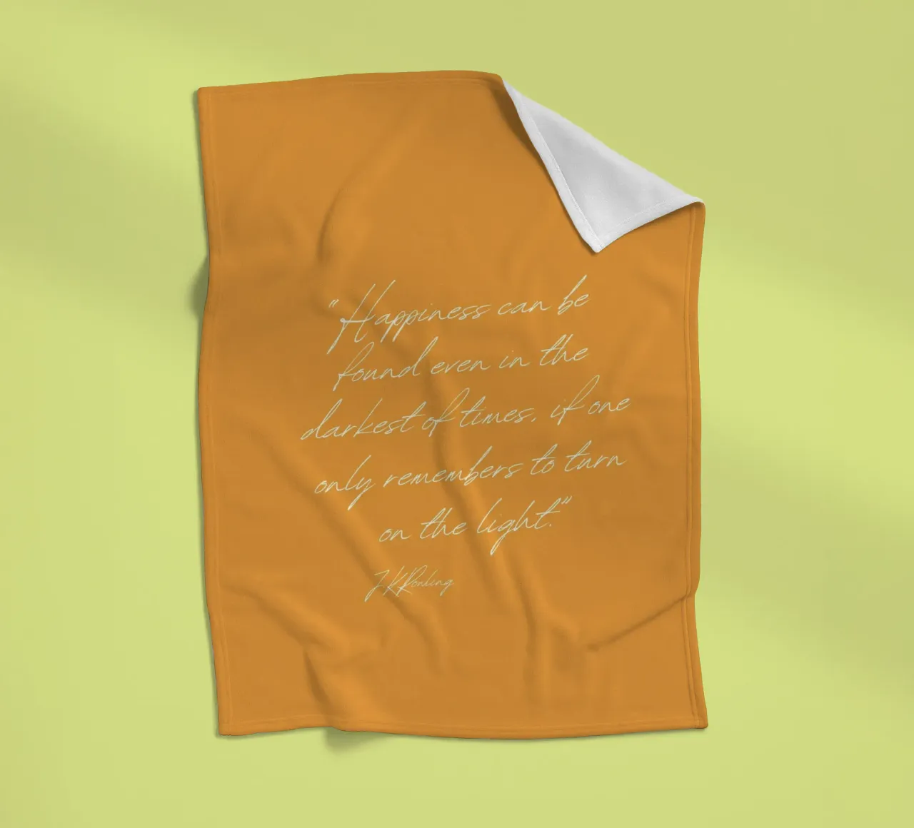J.K. Rowling Zitat "Mach das Licht an" Poster Fleecedecke von vintagepod