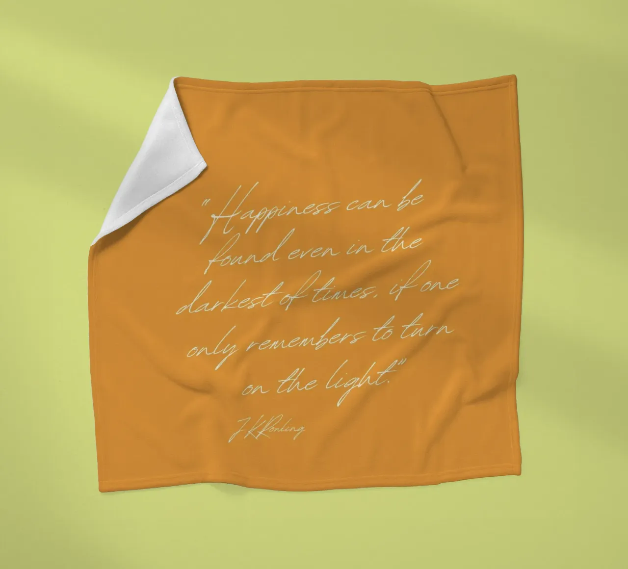 J.K. Rowling Zitat "Mach das Licht an" Poster Fleecedecke von vintagepod