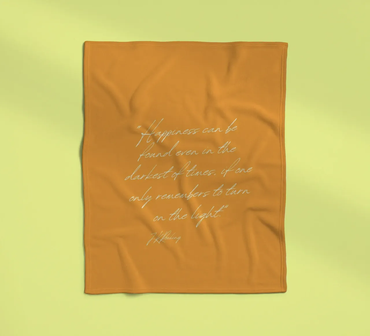 J.K. Rowling Zitat "Mach das Licht an" Poster Fleecedecke von vintagepod