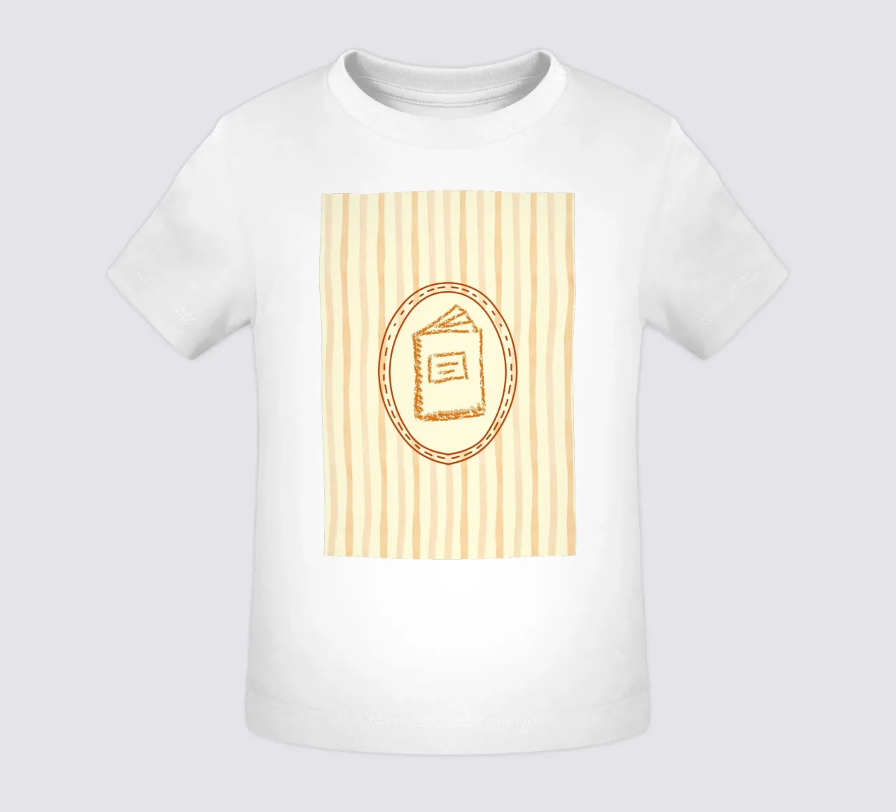 Libro minimalista in cornice ovale Library Art maglietta neonato da vintagepod
