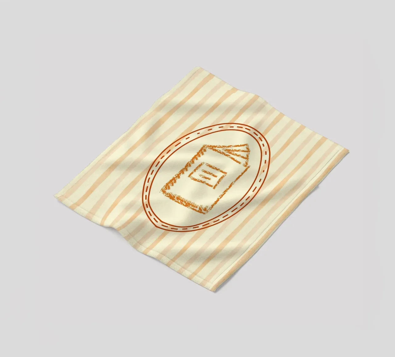 Libro minimalista in cornice ovale Library Art coperta in pile da vintagepod