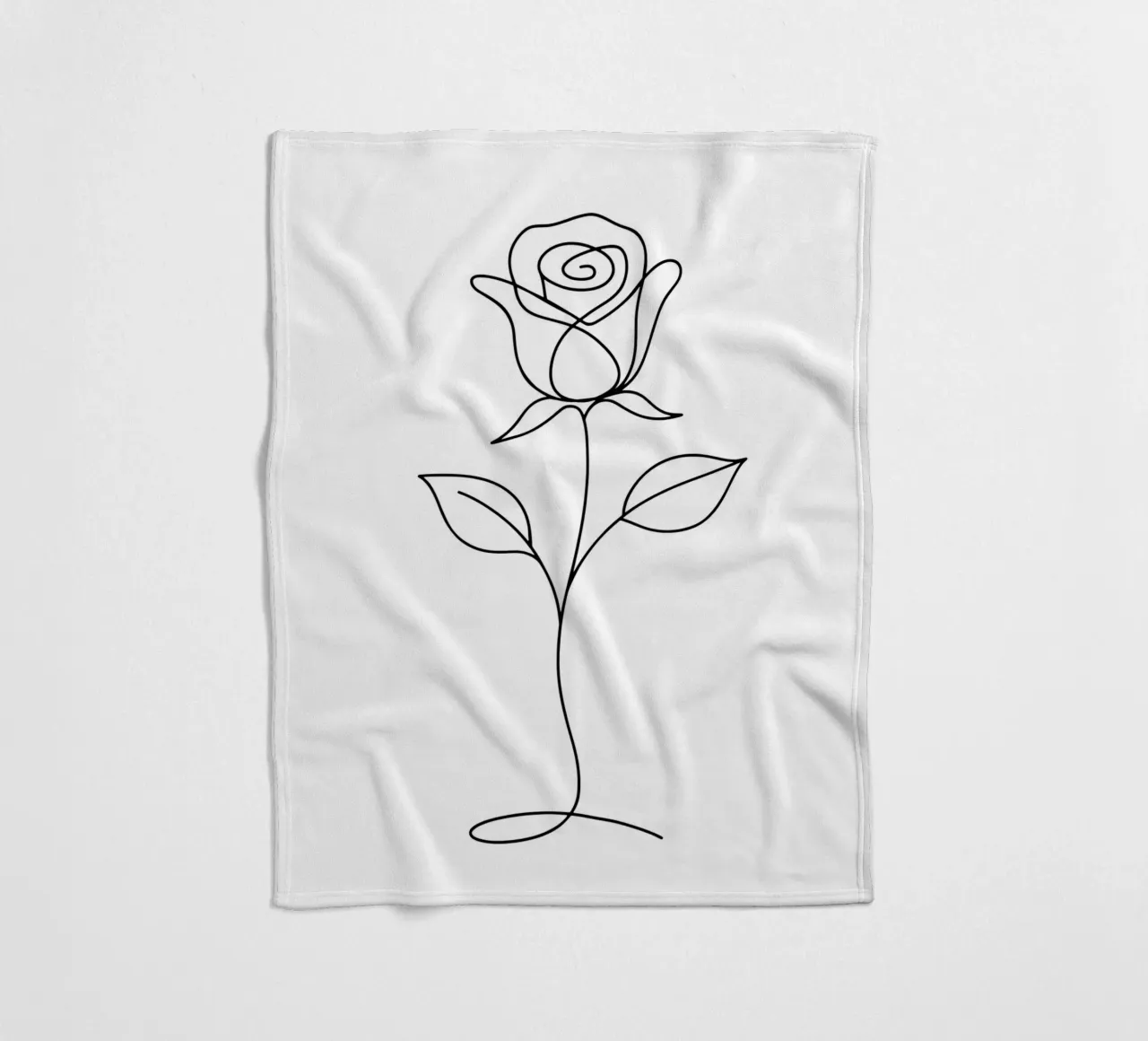Una linea di fiori di rosa in fiore minimale coperta in pile da Attaboy Dsgn