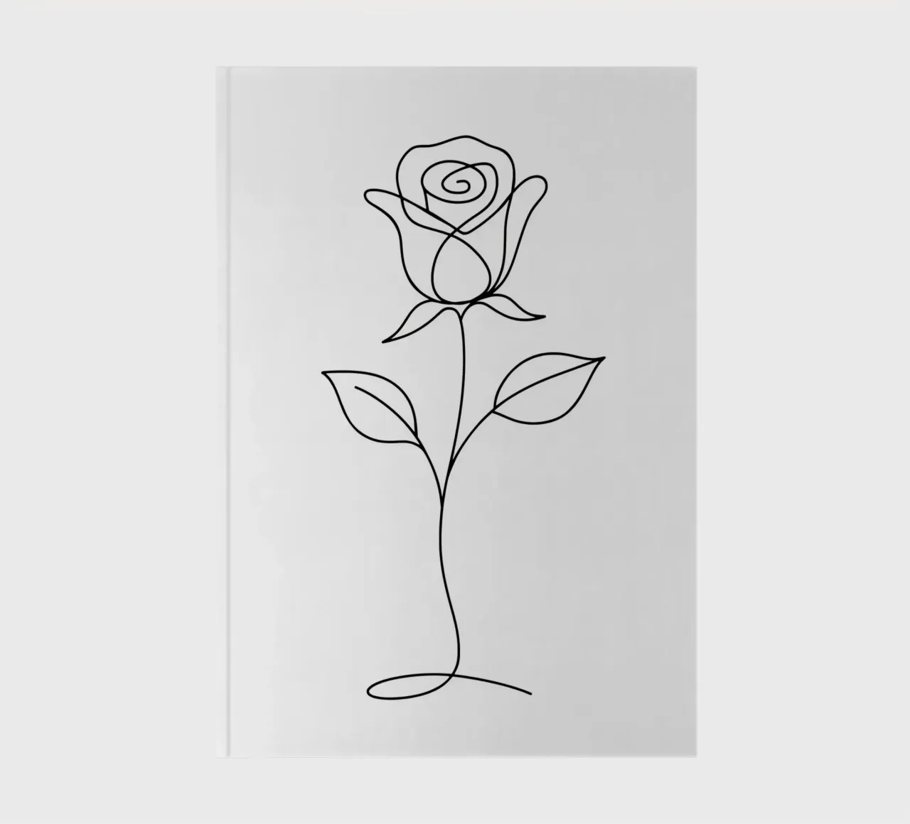 Una linea di fiori di rosa in fiore minimale diario da Attaboy Dsgn