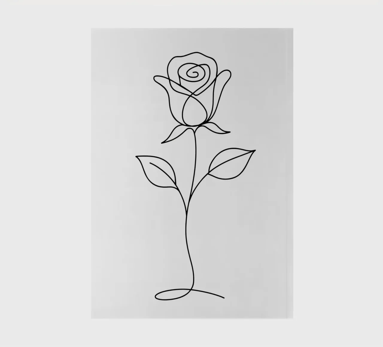 Una linea di fiori di rosa in fiore minimale diario da Attaboy Dsgn