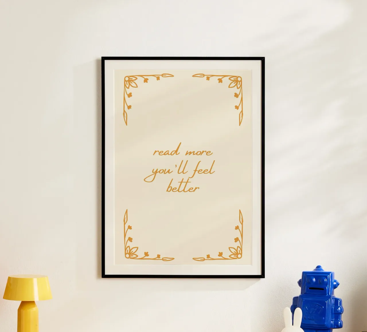 "Poster con citazione "Leggi di più, ti sentirai meglio poster da vintagepod