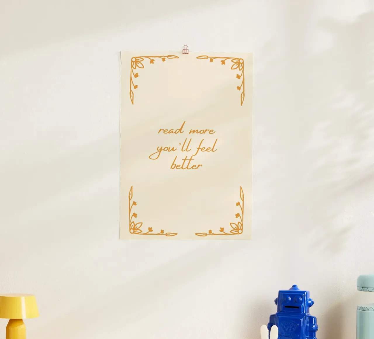"Poster con citazione "Leggi di più, ti sentirai meglio poster da vintagepod