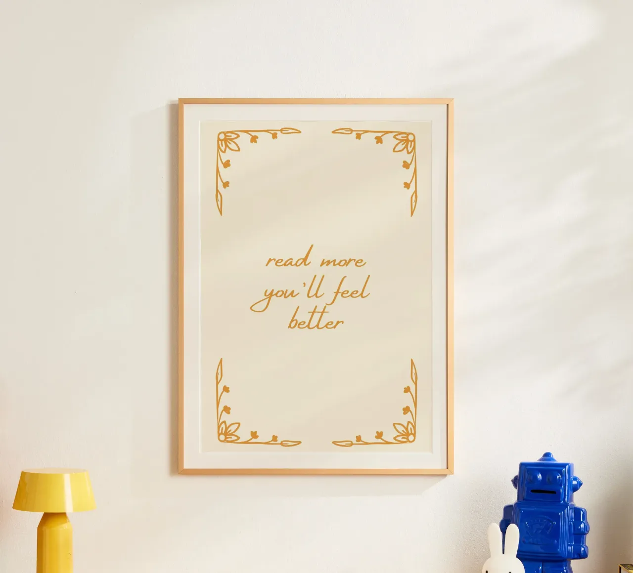 "Poster con citazione "Leggi di più, ti sentirai meglio poster da vintagepod