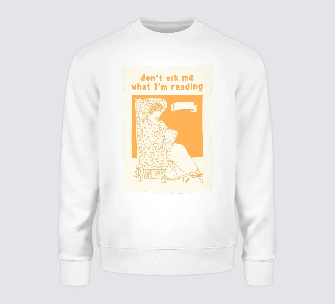 "Póster retro "No me preguntes lo que leo sudadera de vintagepod