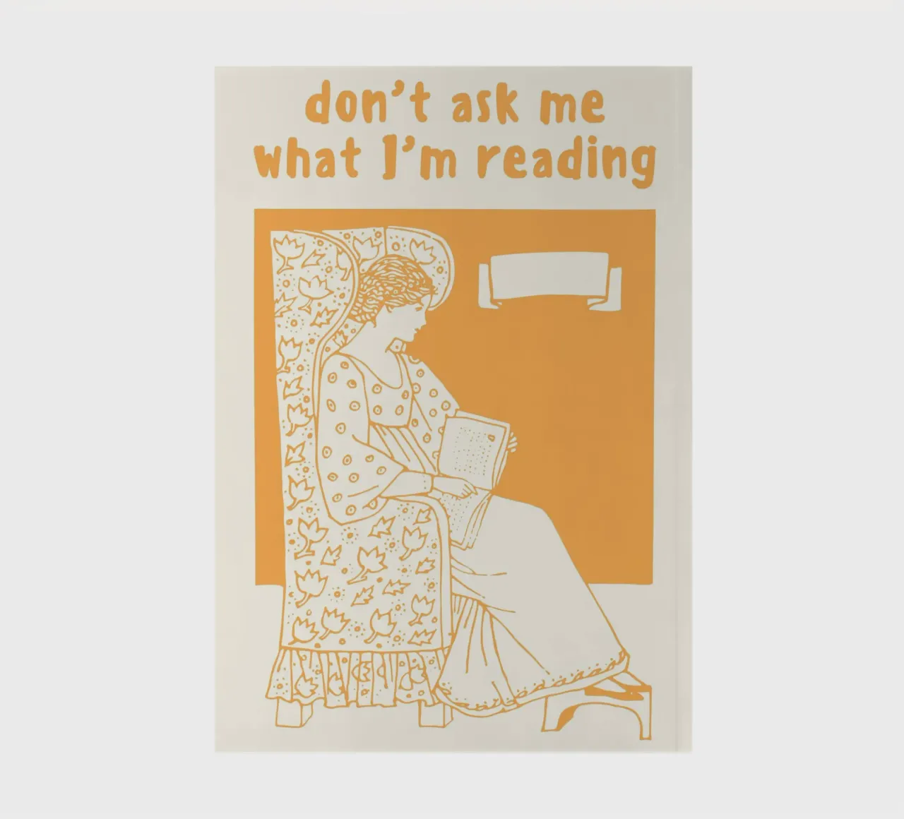 "Don't Ask Me What I'm Reading" Retro Poster notebook by vintagepod