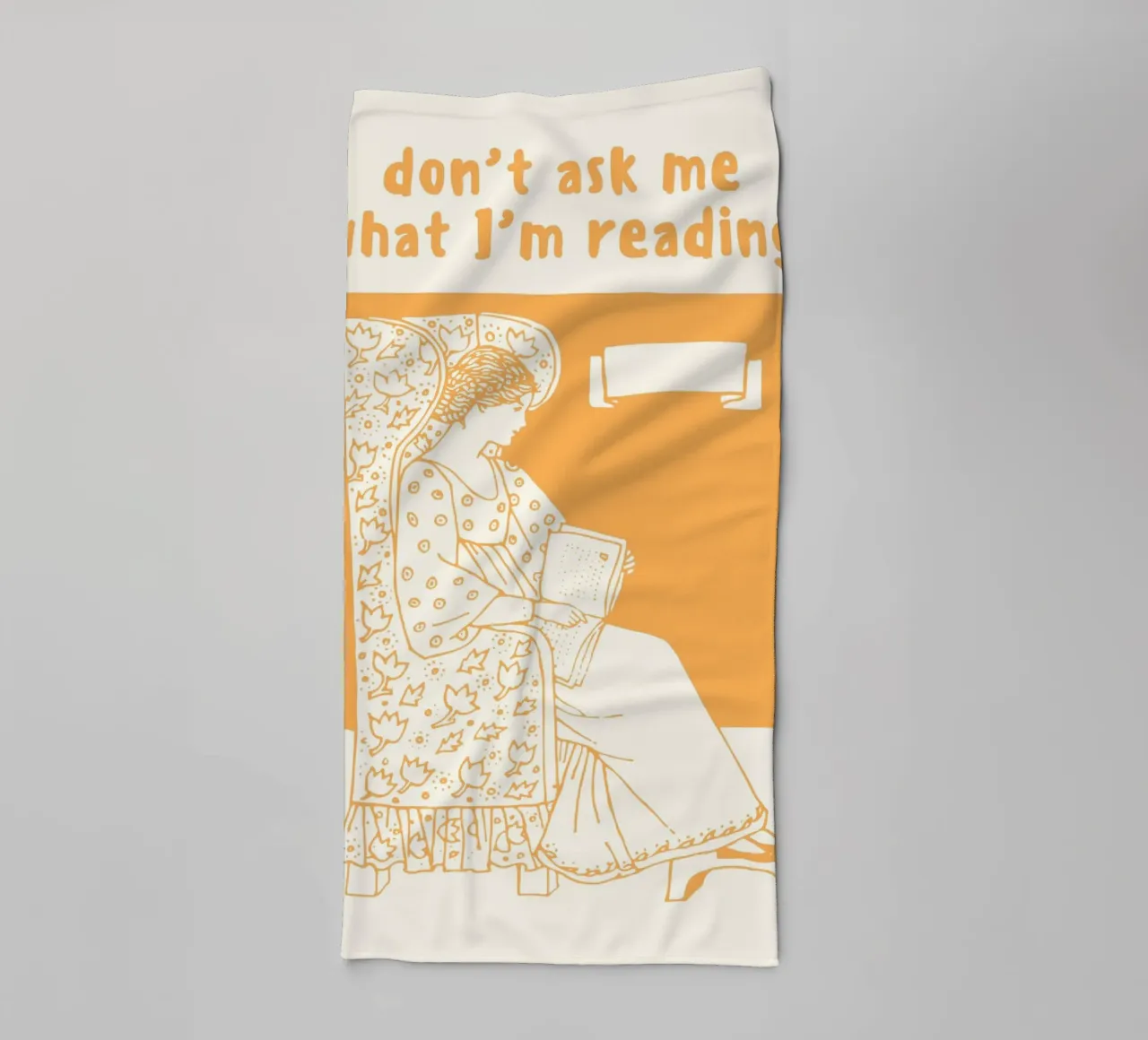 "Don't Ask Me What I'm Reading" Retro Poster towel by vintagepod