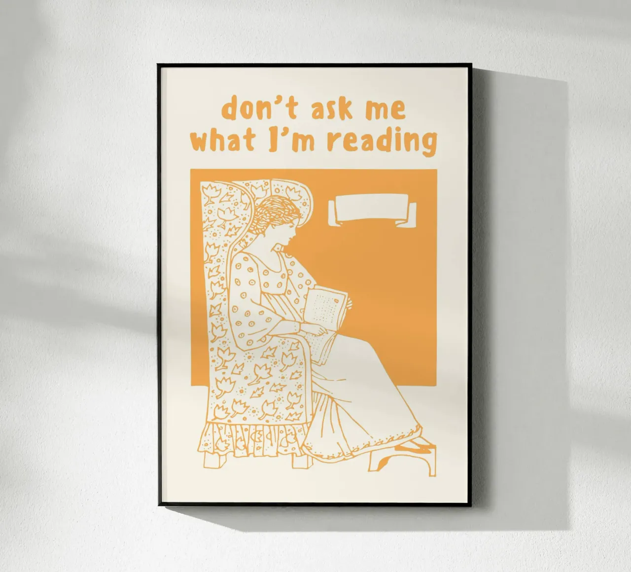 "Póster retro "No me preguntes lo que leo metacrilato de vintagepod