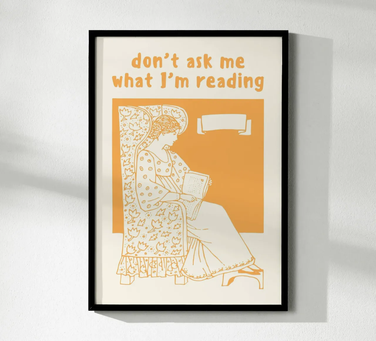 "Póster retro "No me preguntes lo que leo poster de vintagepod
