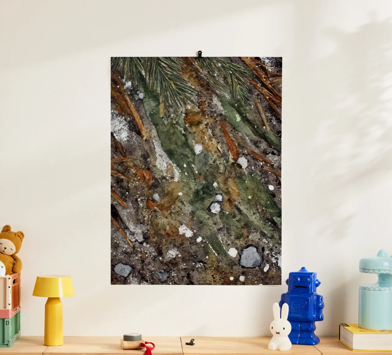 Borsone Frost on Pine poster da Luke Wilder Studio
